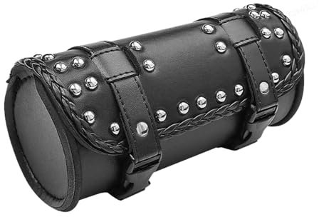 Leder & Satteltaschen Universal Motorrad Werkzeug Tasche Gabel Lenker Sattel Tasche Rolle Schwanz Trommel Lagerung Tasche Für Chopper Bobber Motorradgepäck(Style 1)