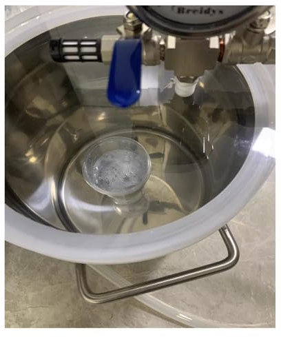 Lab Vacuum Chamber Pressure Pot for Epoxy Resin Casting, Large Stainless Steel Vacuum Sealed Tank Stabilizing Seal Box, Clear Acrylic Lid Vacuum Degassing Chambers Kit Without Pump(6 L/2 gallon)