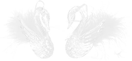 HOLIDYOYO 2stücke Weiße Schwan Anhänger Für Weihnachtsbaumdekoration Künstliche Feder Für Zuhause Hochzeit Und Feiertagsfeiern Hängedekoration Für Innenräume