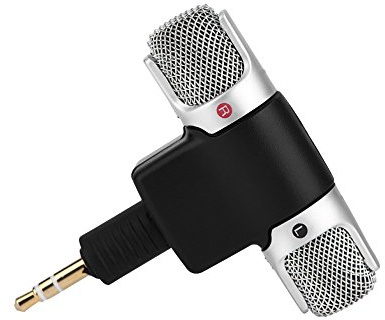 Tyenaza -Stereo -Mikrofon, 3,5 mm 3 Pol Stereo Omnidirektional MIC Tragbares Mikrofon kompatibel für Mobiltelefonpad PC Laptop Studio Video