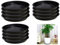 Lot de 12 soucoupes rondes et résistantes pour pots de fleurs d'intérieur et d'extérieur (noir, 18/20/24 cm) (20 cm)