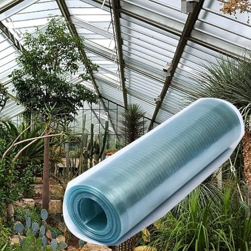 GQZJY Conservatory Roof Cover Transparent Plastic Polycarbonate Glassfiber Sheet used for greenhouse Sheds Carports Huts Kennels Rabbit House Plant Cover(Size:0.6 * 2m,Color:0.8mm)