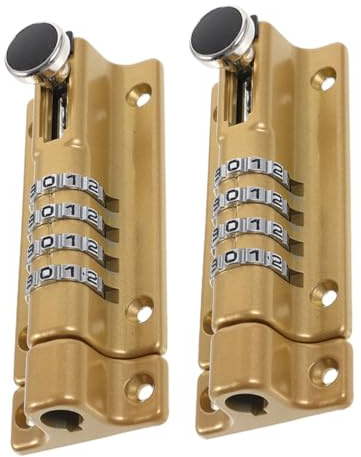 HOLIDYOYO 2 Stück Kombinationsschloss Schranktüren und Mechanisches Zahlenschloss mit Rostfreiem Einfache Montage für Spinde Möbeltresore und Privatschutz