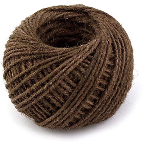 sourcingmap Corde de Jute Ficelle de Jute Fil Pour Bricolage Emballage Cadeau Décoration Rouleau 2mm diamètre 50m longueur Marron foncé
