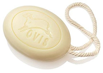 Ovis Seife Schafmilch Oval Kordel 10x7x4,5 cm 200 g Wiesenduft
