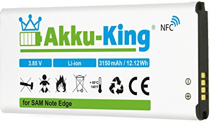 Akku-King Akku kompatibel mit Samsung EB-BN915BBC, EB-BN915BBE - Li-Ion 3150mAh - mit NFC - für Galaxy Note Edge, Edge 4G, F-N915F, SM-N9150