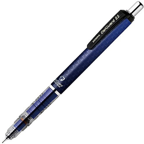 Zebra DelGuard Druckbleistift (P-MA85-HBL) mit Wabenstruktur, Blau