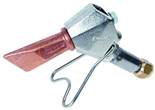 Lötkolben Set - Lötlampe mit Piezozündung - Dachrinnen Lötset - Schweißbrenner - Lötzubehör - Anwärmbrenner für Dachdeckerlötkolben 745 g - Kupferstück-Ende: 33 x 3mm