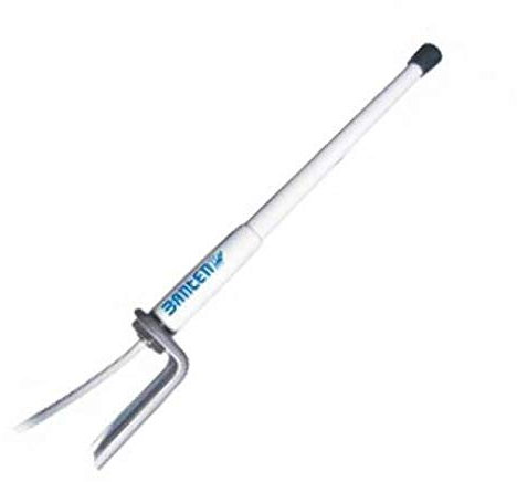Banten 20306 Antenna AIS per velai Tipo Latigo Montaggio su palo con Supporto a L 25 cm 0 dBi Fibra di Vetro, Bianco