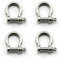 Heyous 4 Stück 1/4 Zoll 6 mm Schraube Pin Anker Schäkel Edelstahl Heavy Duty Bogen Form Lastklemme für Ketten Wirerope Lifting Paracord Outdoor Camping Survival Seil Armbänder