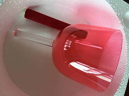 Bol chantant de 4e octave d'environ 17,1 cm avec poignée en cristal de couleur rouge, parfait chakra racine, note C pour la thérapie sonore standard 432 Hz.