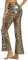 MOVE BEYOND Damen Yogahose Sporthose Bootcut Butterweiche Jogginghose Schlaghose Hohe Taille mit Taschen, Leopard, XL