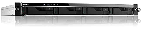 Asustor Lockerstor 4 AS6504RD 4 Bay NAS - Doppia alimentazione di rete, Quad Core 2.1 GHz CPU, 8 GB RAM DDR4 con set di guide AS-Rail