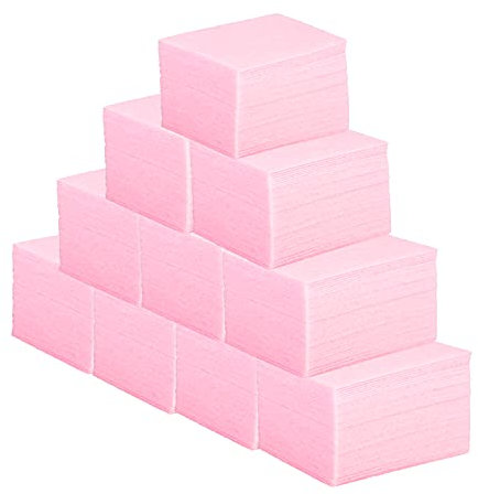 550 Pieces Pink Lint Free Nail Wipes Acrylic UV Gel Tips Remover Wipes Manicure Cosmetic Cleaner Wipes