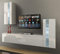 Furnitech Wohnwand Wohnzimmer | Hängend Wohnwand Modern | Wohnzimmer Schrankwand mit Regale und TV Schrank | Wohnzimmer Möbel ohne LED (Future 47/HG/W/2 1A)