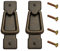 HARMAC HOUSE Vintage Drop Handles 2 Pack Antique Bronze Door Ring Pull Handles Kitchen Cabinet Cupboard Chest of Drawer Vintage Bronze Drop Ring Pull Handles (2)