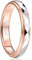 TUNGSTORY Bague en Carbure de Tungstène de 4 mm en Or Rose Large à Facettes Losange Triangle Bague de Mariage Bords éTagéS Bague D'Amitié Pour Hommes Femmes Taille 58(18.5)