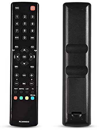 Elprico Télécommande Universelle pour TCL TV, 10m / 33ft Télécommande TV Télécommande de Remplacement pour TCL RC3000E02 TV