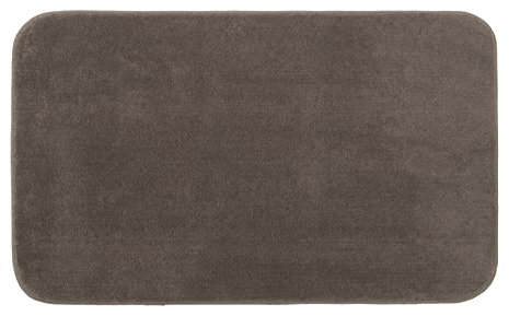 Gözze - Premium Rutschfester Badteppich, RIO, 100% Microfaser, 60 x 100 cm - Taupe