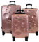 ESS COO - Set de 3 valises en qualité ABS de Voyage Rigide à roulettes pivotante (Rose pâle)