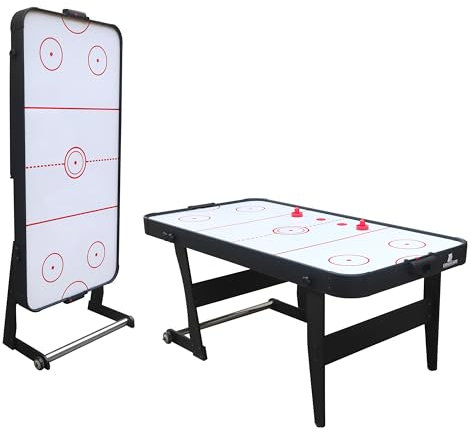 Cougar Icing XL Airhockeytisch 6ft - Klappbar | Airhockey Tisch inkl. Zubehör (Pucks & Pushers) | Airhockeytisch mit Luft für Kinder und Erwachsene für Zuhause.