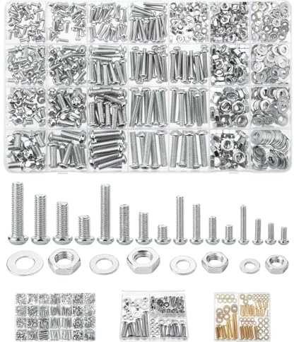 Mr. Pen- Bolts, Nuts, and Washer Assortment Kit, 700 pcs, Screws Assortment, Bolts and Nuts Kit, Nuts and Bolts Assortment Kit, Screw Set, Nut and Bolt Assortment, Metric Screw Assortment