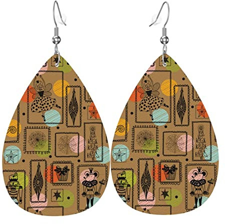 Ohrringe Für Frauen Weihnachts Nussknacker Schmuck Ohrringe Klassischen Tropfenohrringe 1 Paar Teardrop Leder Ohrringe, Für Mädchen, Frauen, Braut Party