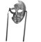 Toyvian 2stücke Kostüm Party Maske Halloween Halbmaske Aus Kunststoff Wiederverwendbare Dekorationsmaske Für Feiern Cosplay Und Festliche Anlässe Leicht Und Einfach Zu Tragen