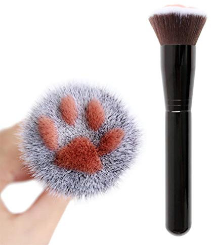 ANGGREK Pinceau de Maquillage Mignon en Forme de Patte de Chat Poils Doux et Moelleux Polyvalent pour le Fond de Teint et le Pré-maquillage