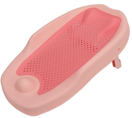 Baby-Badewannenstütze, Faltbare Babybadewanne mit Hohlmuster für Babys (Rosa)