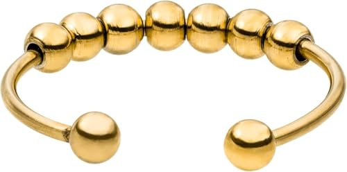 Purelei® Antistress Anello Shade (oro) – Anello antistress donna in acciaio inossidabile resistente – Waterproof – Misura 50-60 – Anelli di moda per il tuo look personalizzato