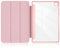 TOPCASE Custodia per Samsung Galaxy Tab A9 Plus 11 pollici 2023 cover trasparente retro in policarbonato TPU antiurto tre pieghe supporto con auto guardia/sonno, rosa