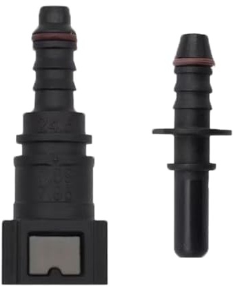 2 Pcs Connecteur de Tuyau de Carburant de Voiture, Voiture Tuyau Conduite Carburant Tuyau Libération Rapide Mâle Connecteur, 55,5mmx23,5mm, Noir, 7,89-ID8