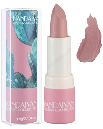 MIESCHER Matte Nude Lipstick, Bold & Intense Nudes Paper Tube Lipsticks Smooth Velvety Lip Gloss, Long Lasting Lip Stick Non-Stick Cup Lip Stick, Senior Matte Lip Makeup Gifts for Women and Girls, 04