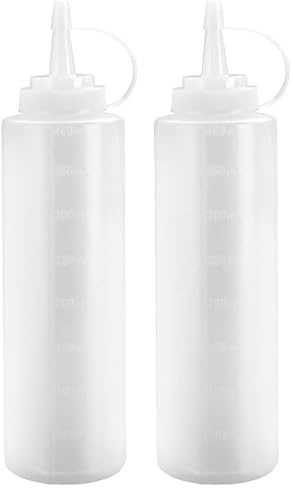 IBILI 773904 Plastic Squeeze Bottle, White, 400 ml (Pack of 2)
