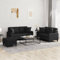 LAPOOH 3-TLG. Sofagarnitur mit Kissen Schwarz Kunstleder, Sofa Mit Relaxfunktion, Couchgarnitur, Wohnzimmer Sofa, Couch, Sofa Set 3201373