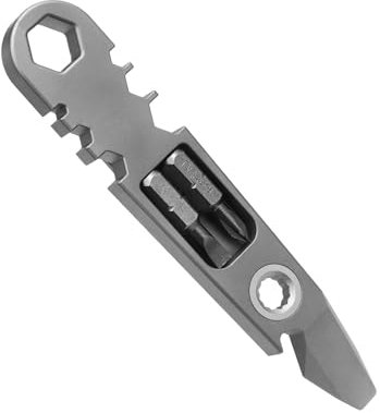 Titanium EDC Pry Bar with Bottle Opener,Versatile Pry Tool,Wrench,ratche Screwdriver,Crowbar in One,Versatile Companion for Everyday Carry and Camping Accessories