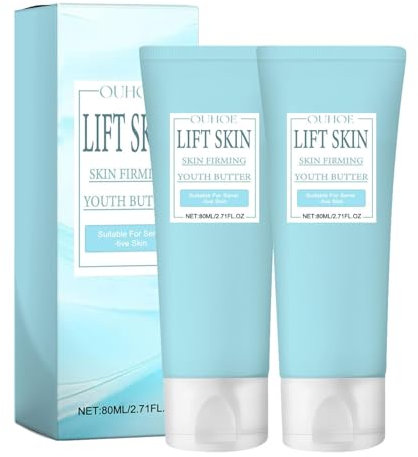 2 Stück Luxelift Hautstraffende Jugendbutter, Luxelift Hautstraffungscreme, Straffende Creme für Lose Haut, Spendet Der Haut Feuchtigkeit und Verbessert Feine Linien