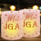 12 Stücke Windlicht Tischdeko JGA, Junggesellinnenabschied Deko Party Accessoires JGA Frauen Team Braut JGA Tischdeko Rosegold Geeignet für Teelichter oder Kerzen