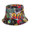 Manfnee Mode Retro 80er 90er Eimer Hut Fischerhut Unisex Reversibel Anglerhut Doppelseitig Sonnenhut
