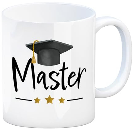 Master bestanden Kaffeebecher mit Masterhut Schulabschluss Studium Ausbildung Diplom Absolvent Prüfung Doktorhut - Die perfekte Tasse für Absolventen