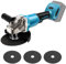 Cordless Angle Grinder Compatible with Makita 18V Battery, 125mm Brushless Cutting Grinding 6700 RPM 3 Position Adjustable Auxiliary Handle Great for Sanding Cutting, Grinding, Polishing (with Blade)