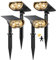 Linkind Solar Außenlampe mit Bewegungsmelder, 3000K Warmweiß, 3 Modi (inkl. Dauerlicht), 1000Lm wegeleuchte von 2 Installation, StarRay IP67 Solar LED Strahler Garten für Carport, 4 Stück