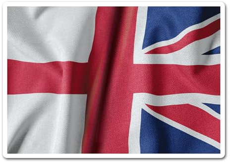 2 x 10cm England Union Jack Flag Vinyl Stickers - English Mixed Flags UK GB United Kingdom Country Travel Patriotic Scrapbook Sticker #82275