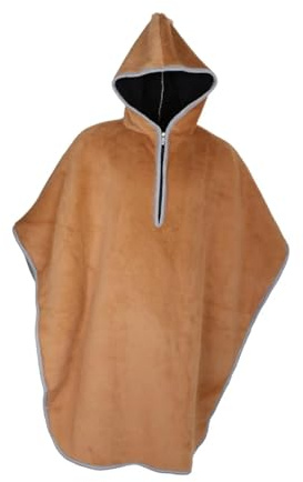 JMORCO Rollstuhldecke Rollstuhl-Umhang for ältere Menschen, verstaubarer universeller Rollstuhl-Schal mit Kapuze, Winter-Poncho, gefütterter Umhang, halbe Decke(Yellow)