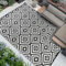 Famibay Outdoor Teppich Wetterfest 245x305CM Balkon Teppich Wasserfest Outdoorteppich Camping Leicht Faltbar Terrassenteppich Kunststoff Wendbar für Terrasse Garten Balkon Camping