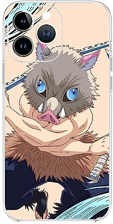 CRSMINE Cute Phone Case Demon Compatible with iPhone 16 with Slayer Character Tokitou 15 14 12 13 11 Pro Max Plus XR X Xs Max Inosuke Soft Clear TPU Shockprooftective Case Cover
