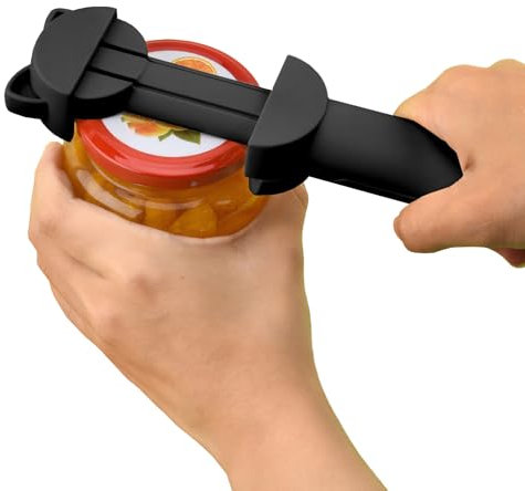 Multifunctional Retractable Bottle Opener, 3 in 1 Retractable Bottle Opener, Magnetic and Easy to Store, Suitable for People with Weak Hands and Elderly Arthritis, Black