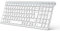 RESTEQ Teclado Bluetooth inalámbrico con diseño AZERTY - Conectividad multidispositivo (3 dispositivos), batería recargable, diseño ergonómico para PC, Mac, iPad, tableta, resistente a derrames