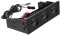 NUOBESTY Front Panel Black PC Speakers Stereo Surround Sound Computer Case Speakers with Built Microphone Stylish Design for Desktop and Laptop Music Experience
